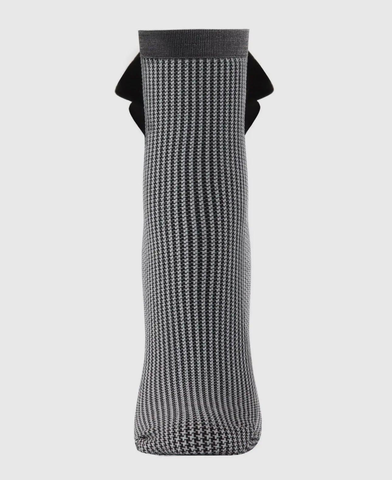 Memoi Houndstooth Pearl Bow
Anklet Socks