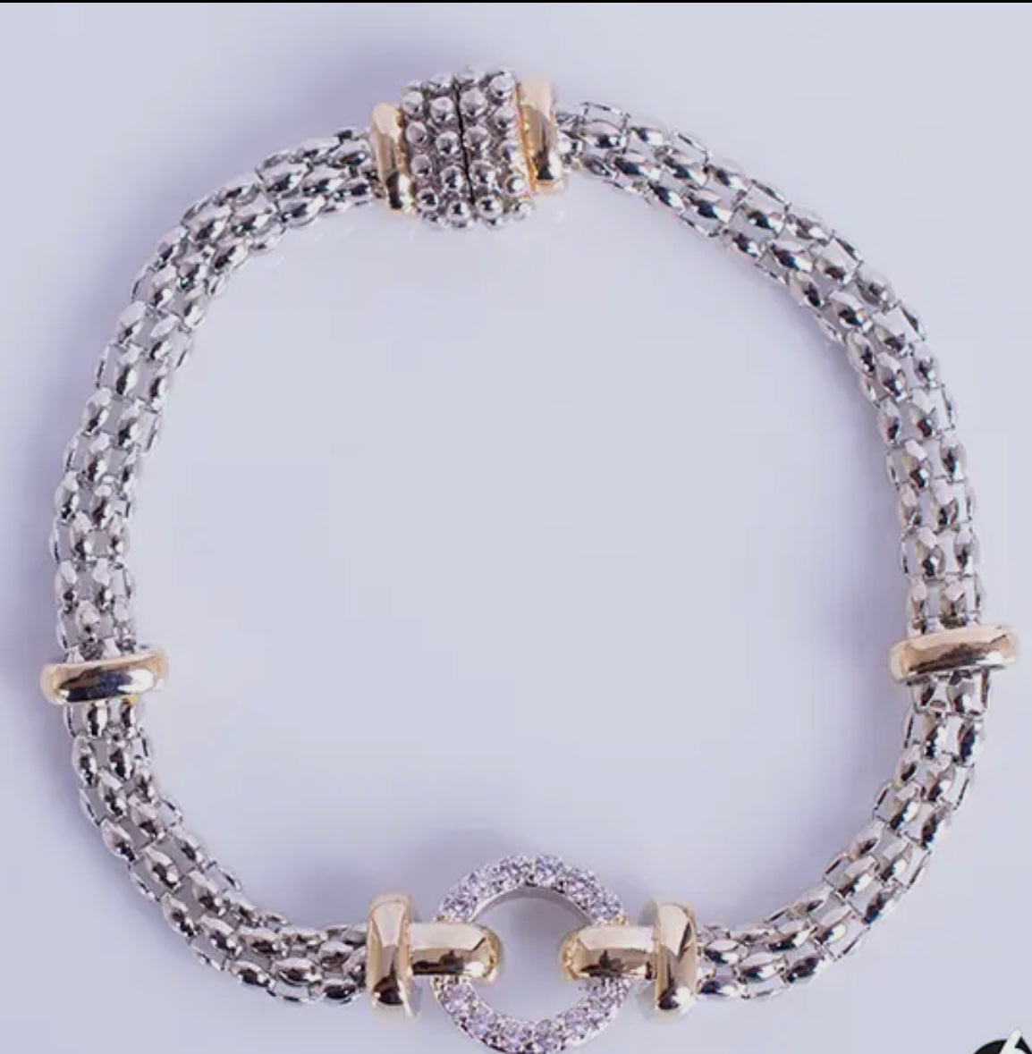 Beaded Crystal Station Bracelet