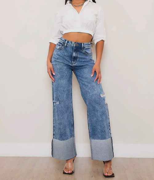 Wide Cuff Jeans