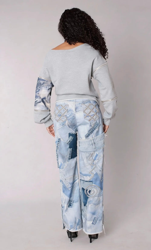 Vintage Patchwork Jeans