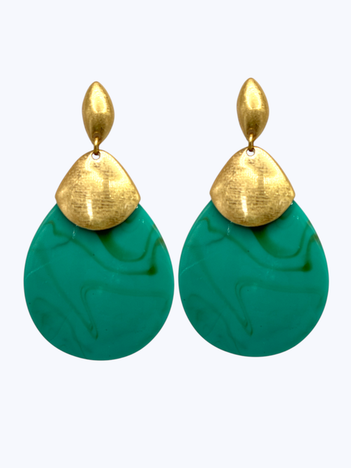 Marbled Teardrop Earrings