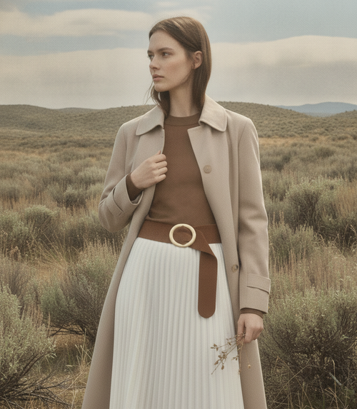 Soft Suede Wrap Belt with Buckle