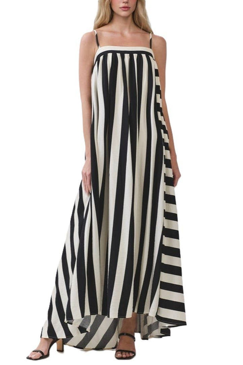 Vertical Stripe Maxi Dress: