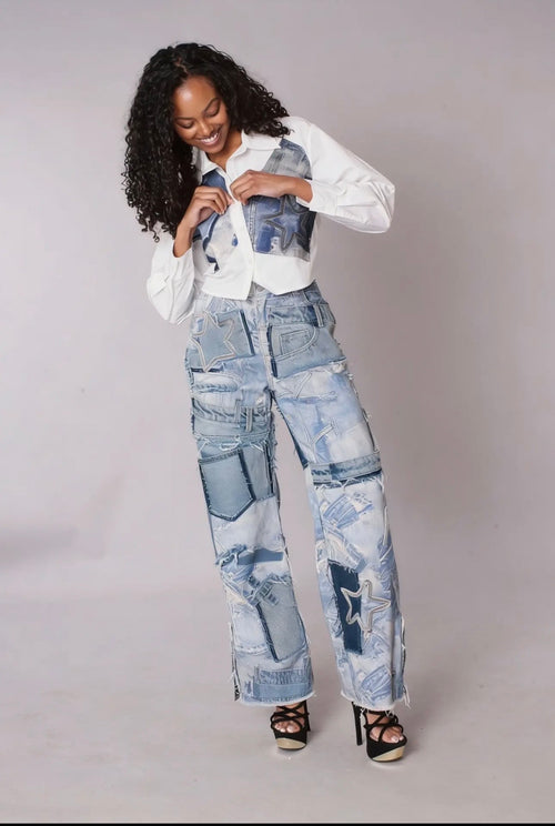 Vintage Patchwork Jeans