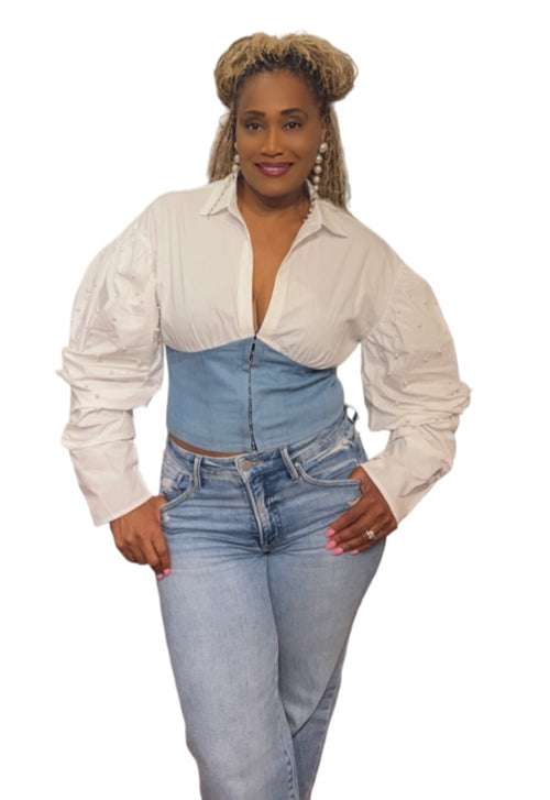 Denim Corset