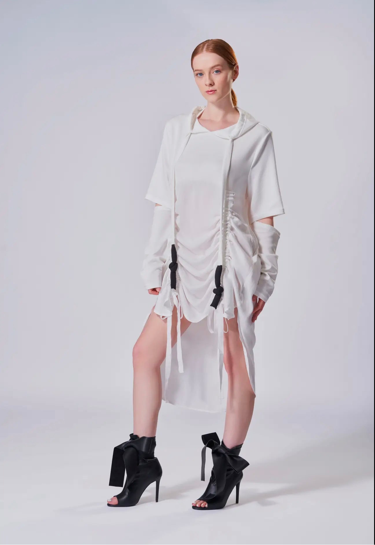 Cinchable Hoodie Dress