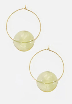 Glass Hoops Gold