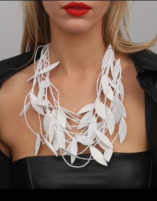 Handmade Special Design Leather Leaf Jewelry Set