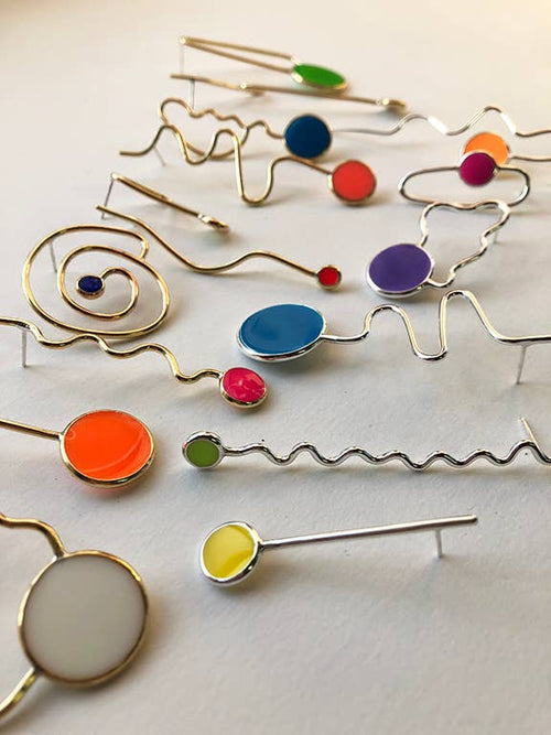 Mismatched Poppers : 14k Gold Plated Brass