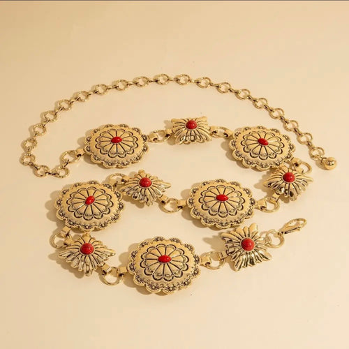 Western Round Concho Disc
Chain Belt