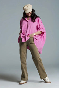 Pink Oversized Blouse