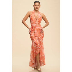 FLORIS MAXI DRESS: Orange