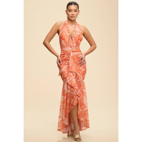 FLORIS MAXI DRESS: Orange