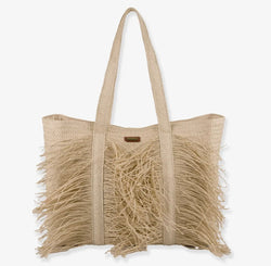 Natural Bliss Straw Shoulder Tote