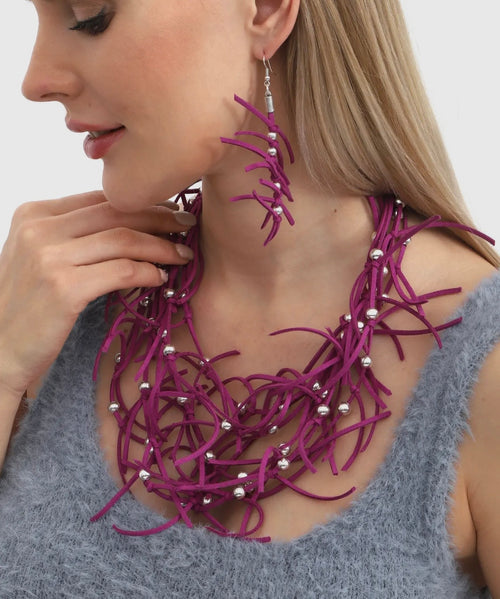 Handmade Leather Necklace Set