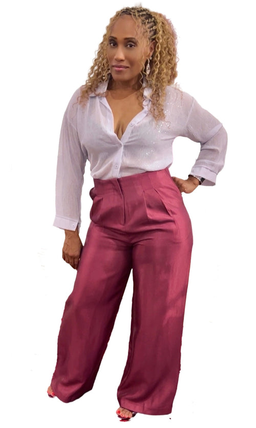 Pleated Sparkle Pants