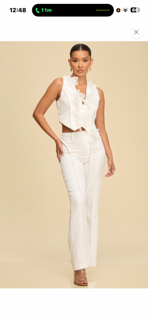 Floral Waistcoat Pants Set