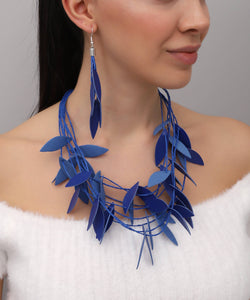 Leather Leaf set: Blue