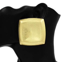 Golden Square Statement Earrings