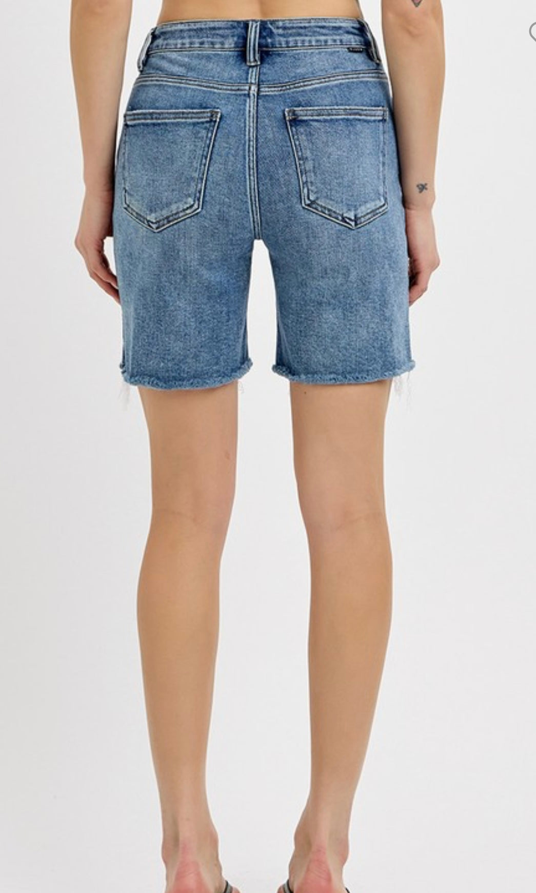 Distressed Denim Shorts