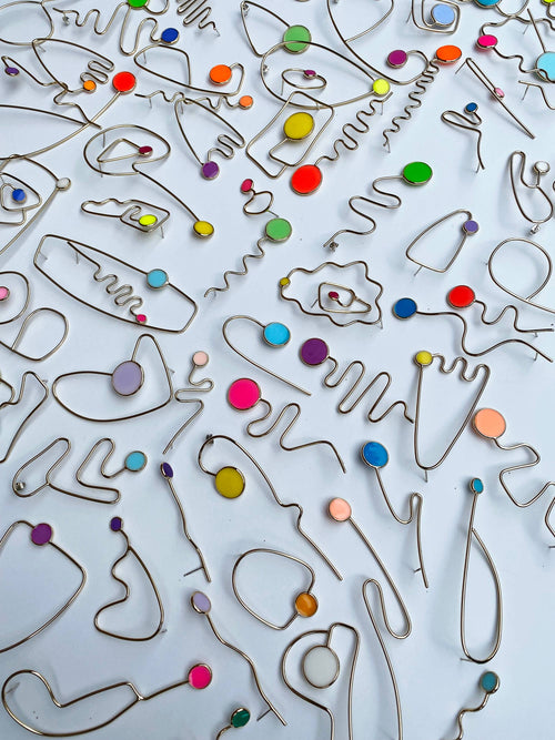 Mismatched Poppers : Sterling Silver
