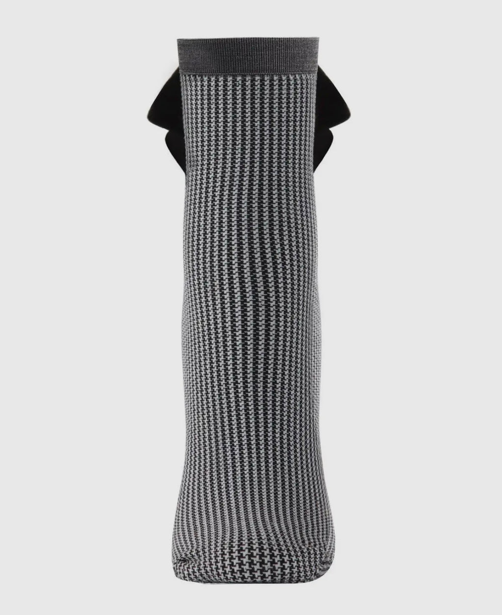 Memoi Houndstooth Pearl Bow
Anklet Socks