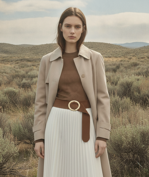 Soft Suede Wrap Belt with Buckle