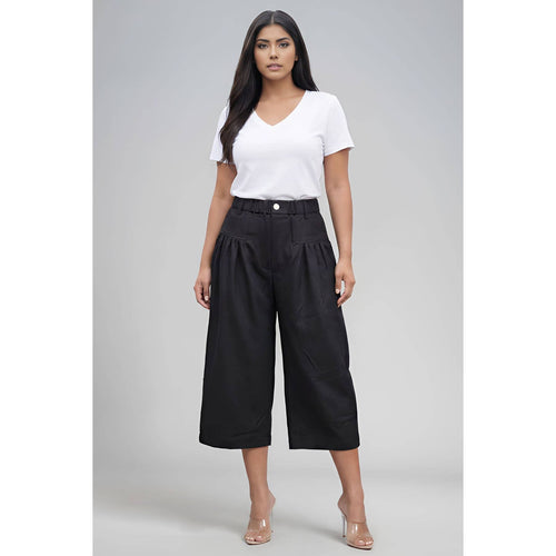 Noir Pleated Culottes