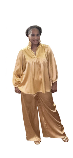 Satin Gold Pants