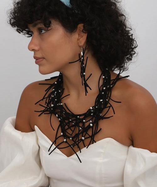 Handmade Leather Necklace Set