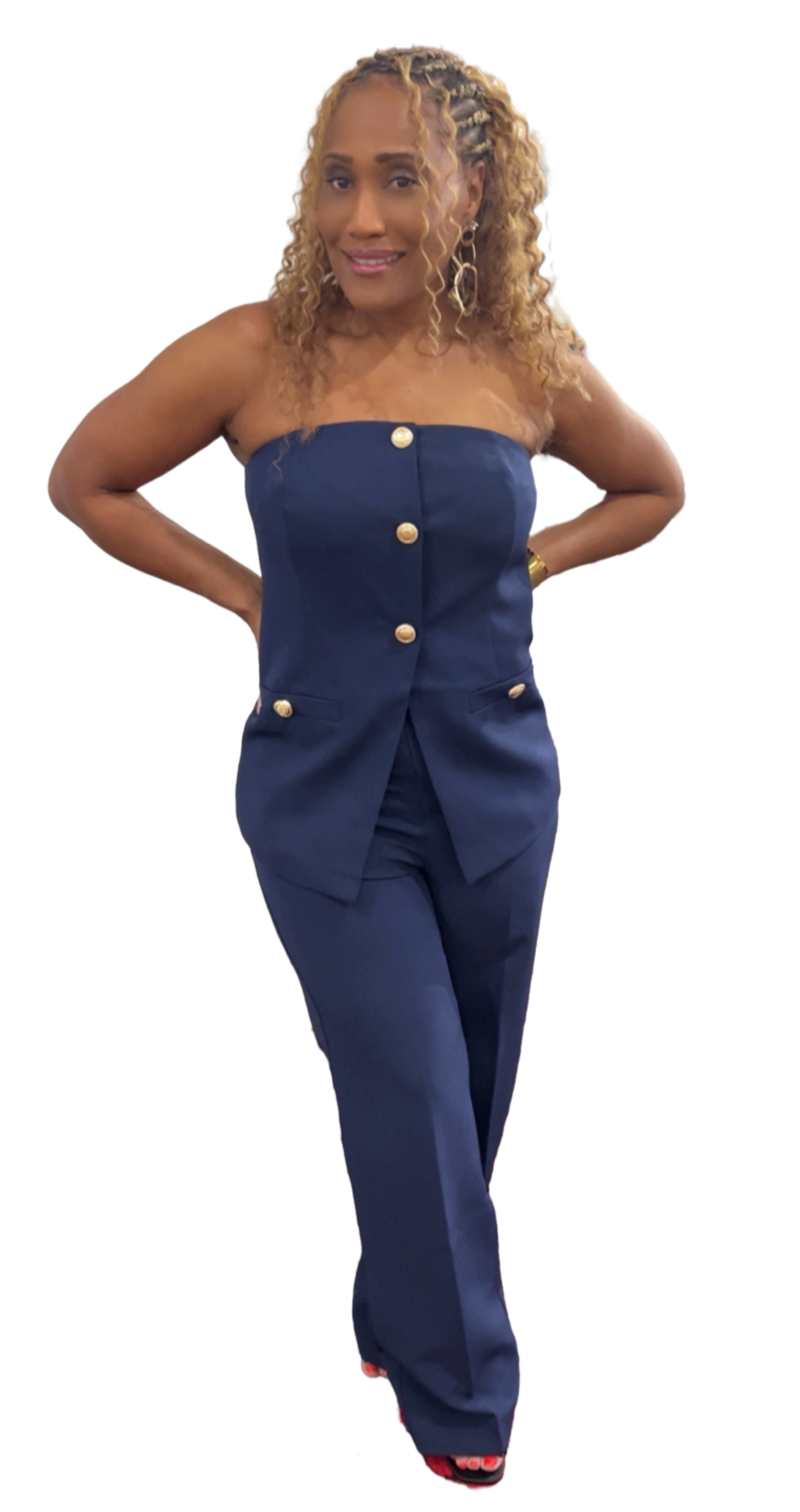 Boss-like Zip Up Suit Trousers