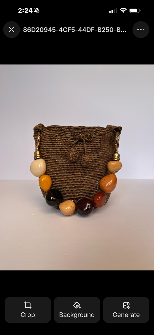 Wayuu Silk thread with Tagua strap