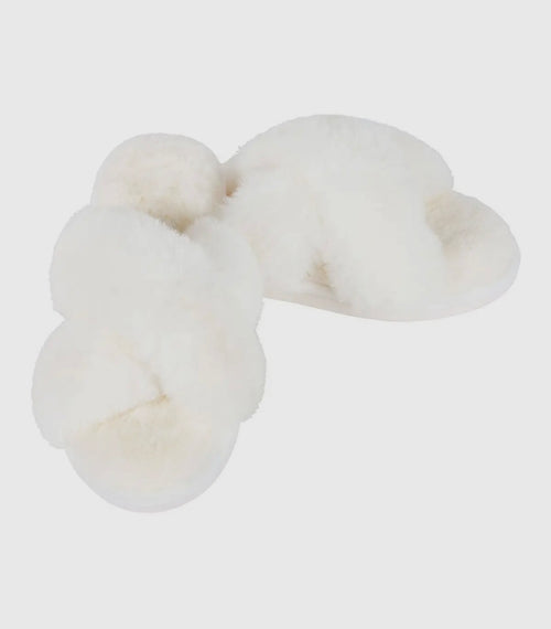 Beverly Fur Open Toe
Plush Slipper