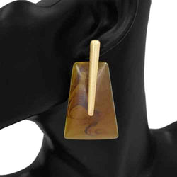 Acrylic Trapezoid Drop Earrings