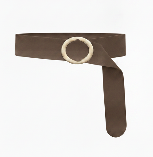 Soft Suede Wrap Belt with Buckle