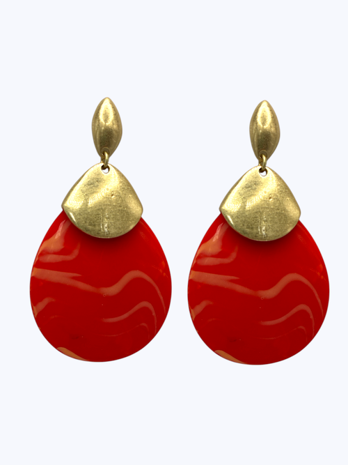 Marbled Teardrop Earrings