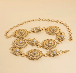 Western Round Concho Disc
Chain Belt