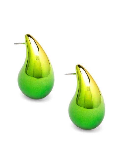 Crescent Drop Earring: GRN