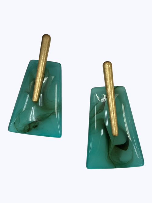 Acrylic Trapezoid Drop Earrings
