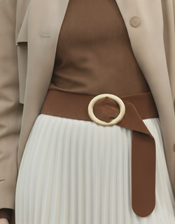 Soft Suede Wrap Belt with Buckle
