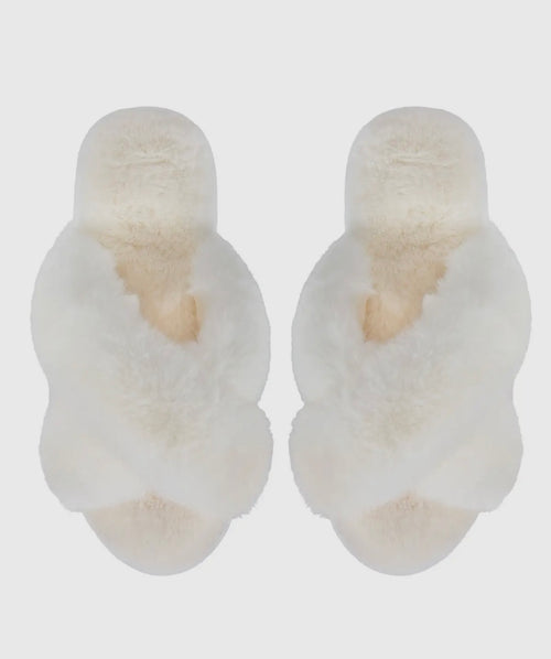 Beverly Fur Open Toe
Plush Slipper