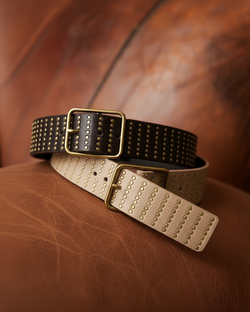 Stud Covered Leather Belt