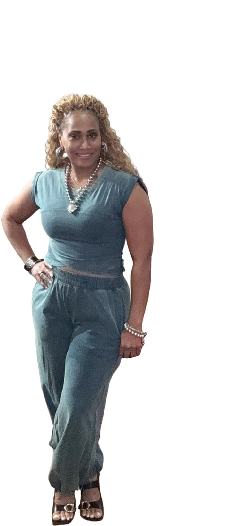 Tranquil Teal Jogger Set