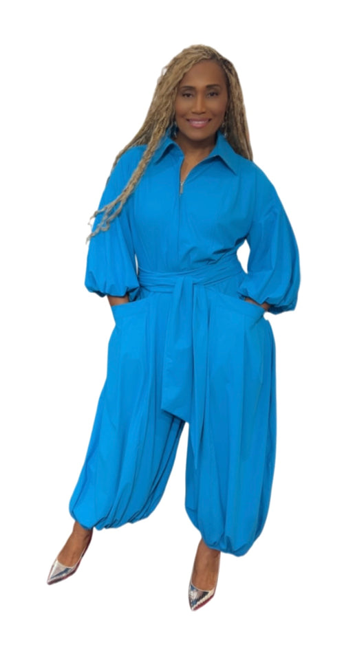 Blouson Sleeve Wide-Leg
Jumpsuit
