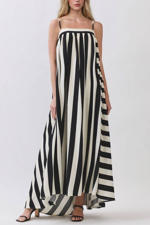 Vertical Stripe Maxi Dress: