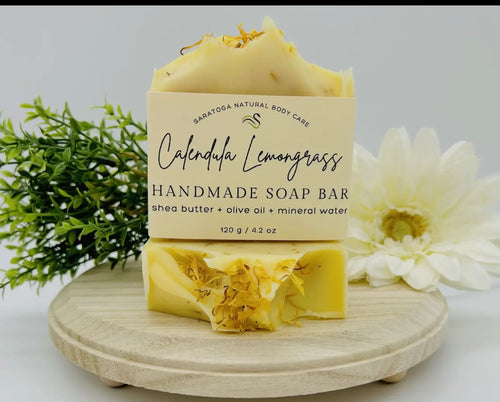 Calendula Lemongrass Handmade Soap Bar Natural Vegan