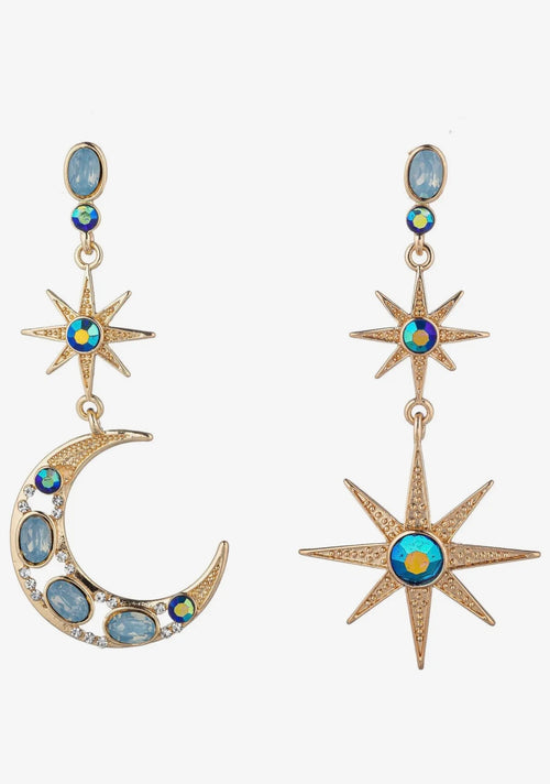 Star and Sun Statement Earrings