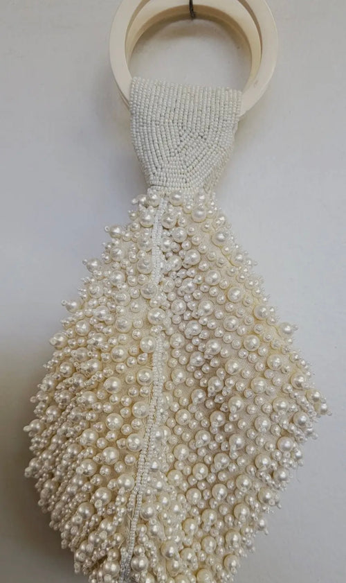 Beaded Wristlet Pearl