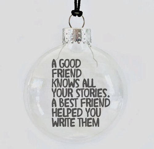 Best Friend Stories See-Through
Glass Holiday Ornament