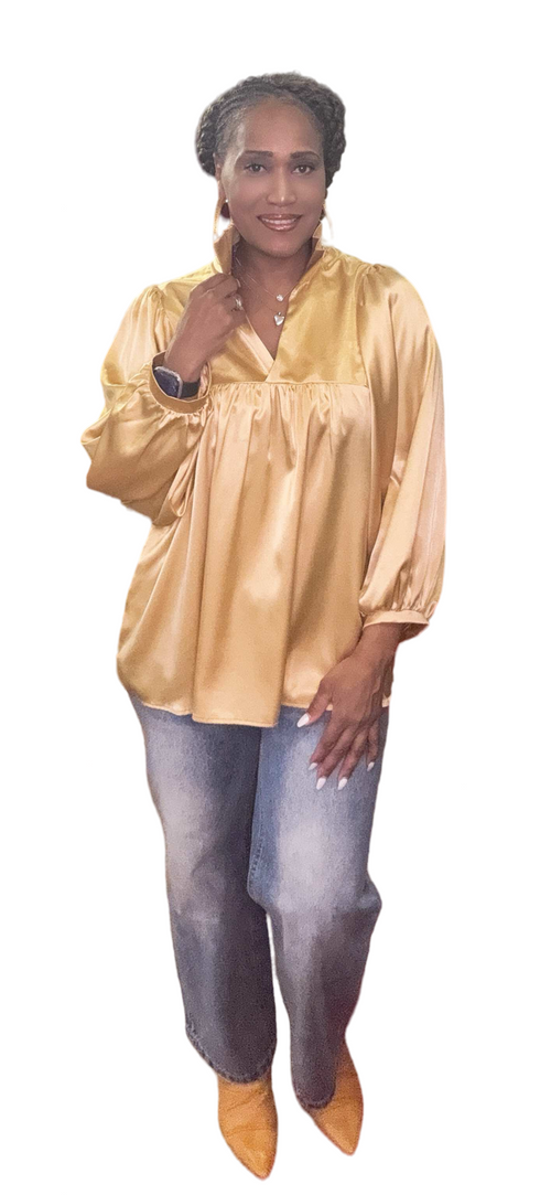 Satin Gold Blouse